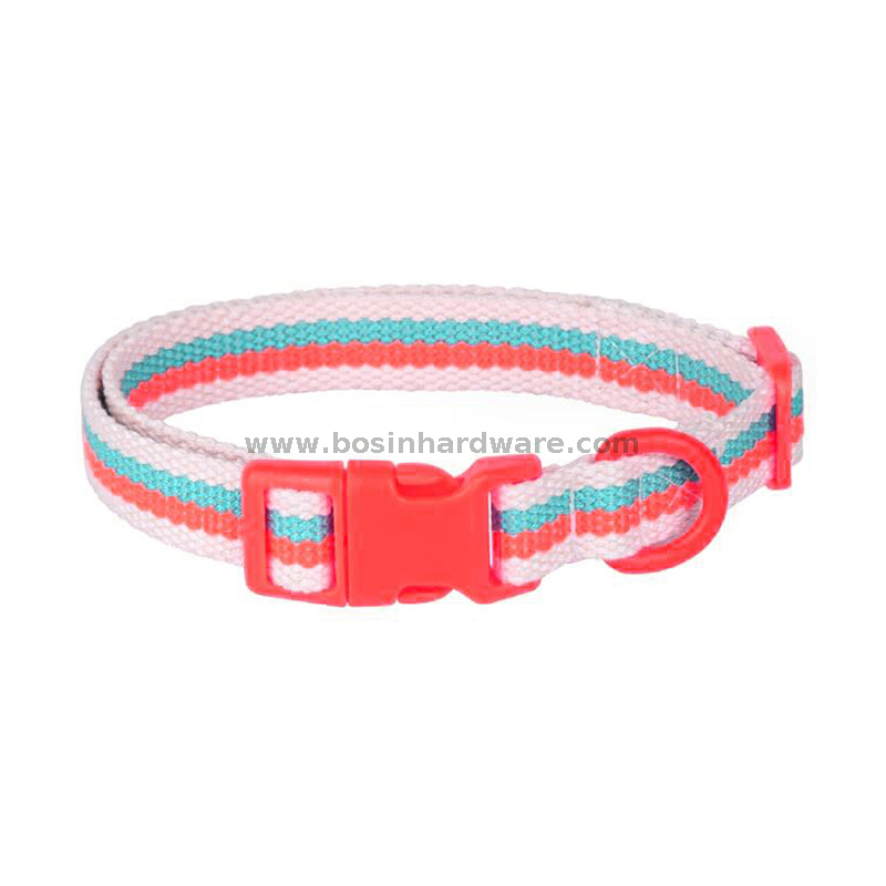 Fashion Three-color Stripe Adjustable Pet Collar