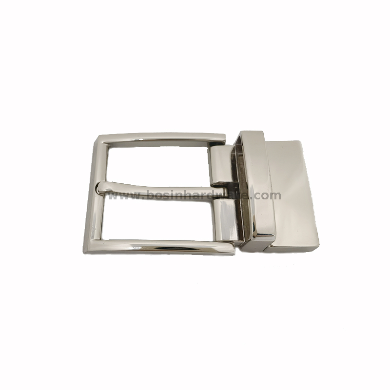High Polished Zinc Alloy Reversible Square Pin Buckle for Belt