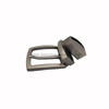 35mm Brush Pearlize Nickle Plated Metal Reversible Pin Belt Buckle