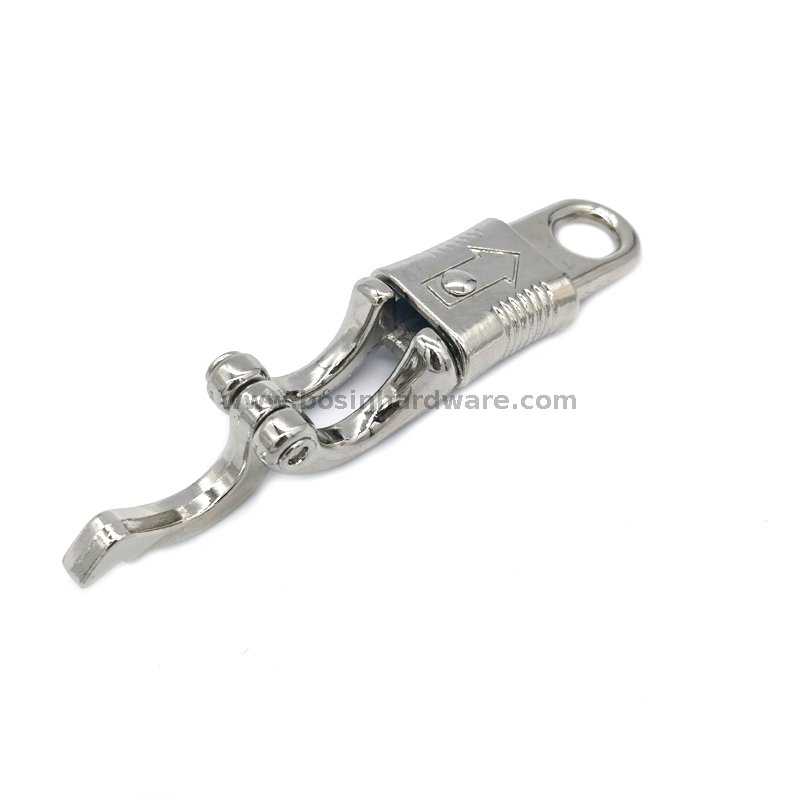 Silver Plated Heavy Duty Metal Panic Snap Hook