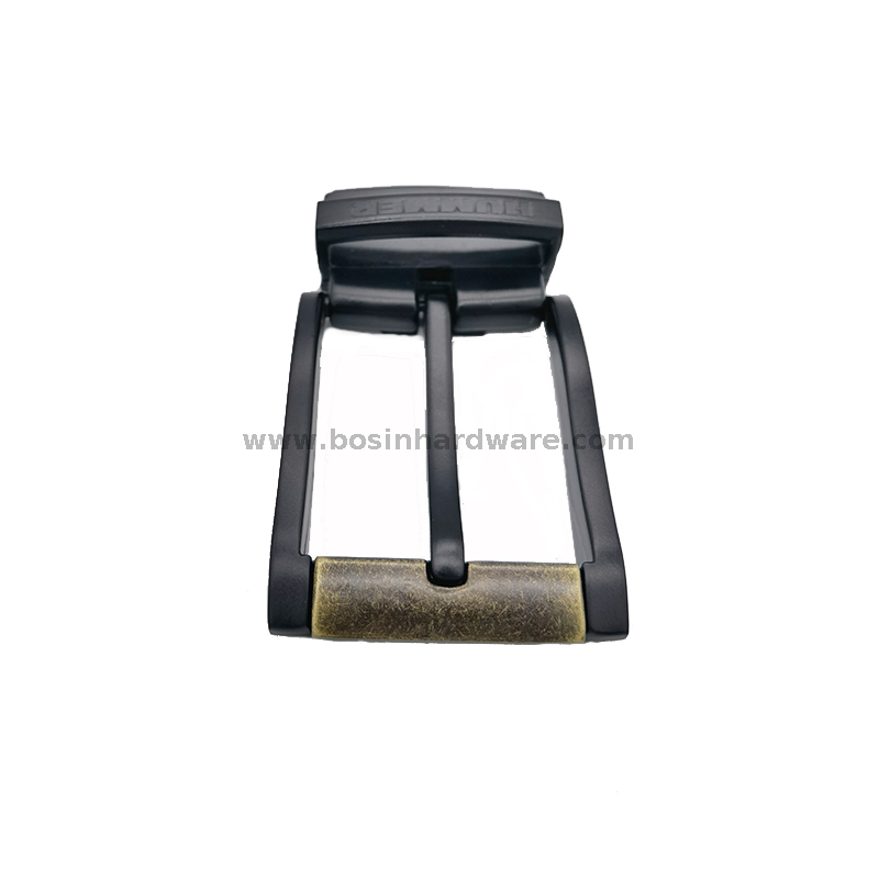 Popular Leather Craft Hardware Pin Belt Buckle with Matte Black Plated