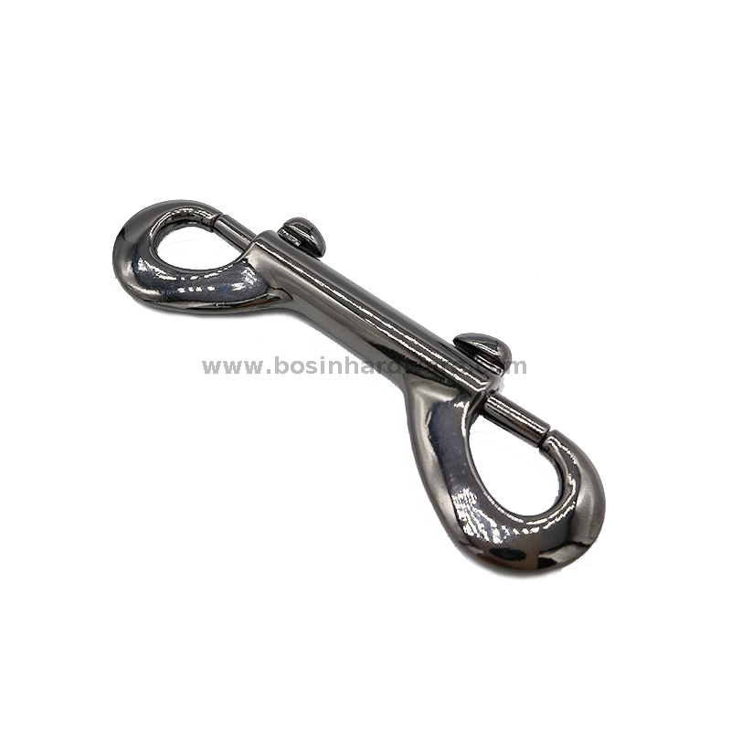 Shiny Gunmetal Double Ended Metal Snap Hook