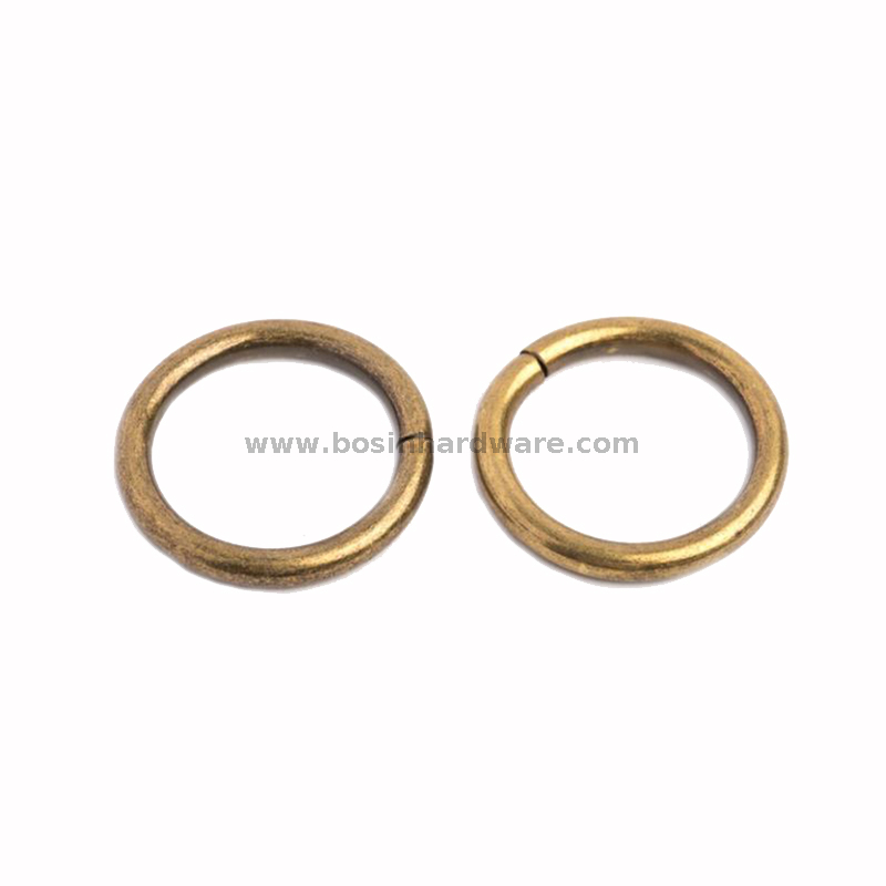 Antique Brass Metal O-rings for Purse Bag Collar Leather Craft