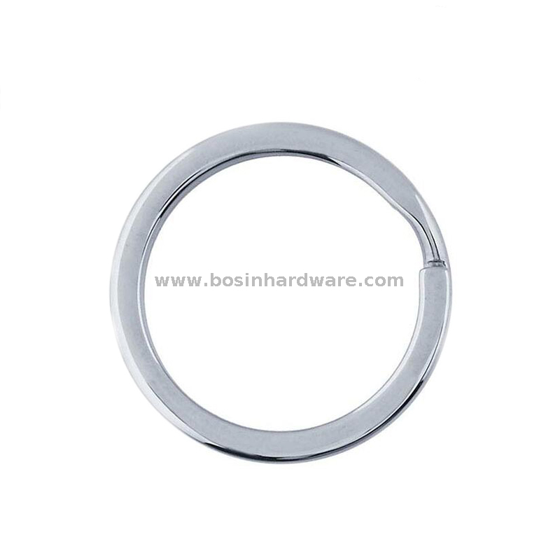 35mm Narrow Side Nickel Plated Key Holder Key Ring