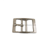 Zinc Alloy Double Bar Pin Belt Buckle with Silver Plated