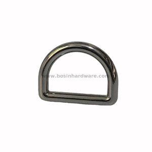 Metal D Ring Buckle Thicken Leather Clasp Purse Strap with Gunmetal Plated