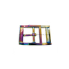 Fashion Rainbow Color Metal Pin Belt Buckle with Double Bar Pin