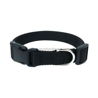 Quick Release Black Dog Leash Collar