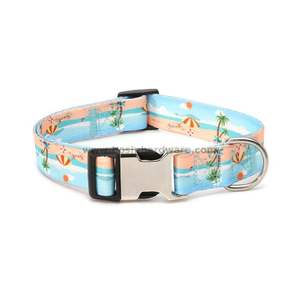 Sandbeach Holiday Designs Metal Buckle Dog Collar