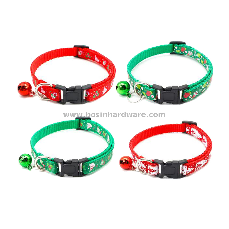 Customized Pattern Dog Decoration Christmas Bell Dog Collar