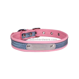 Custom Tag Engraved Pin Buckle Reflective Dog Collar