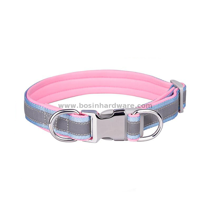 Orange And Blue Color Comfort Reflective Dog Collars 