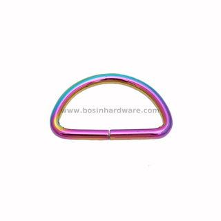 Hot Sale DIY Purse Strap Hardware Accessories Iron D Rings with Rainbow Color