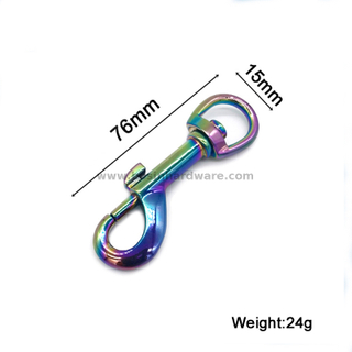 Rainbow Metal Swivel Bolt Snap Hook