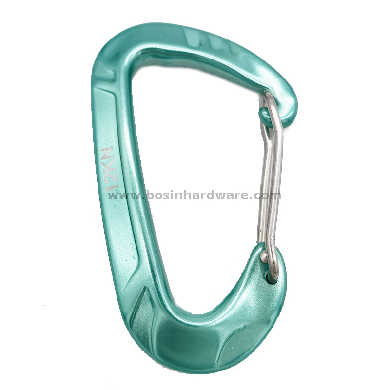 D-shape Easy Open Backpack Hanging Wire Gate Carabiner From China 