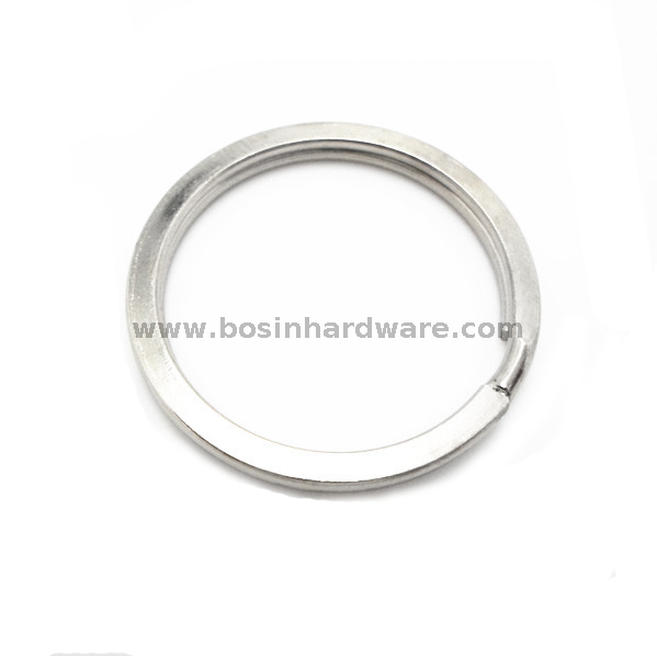  Nickel Plated Metal Flat Split Key Ring 