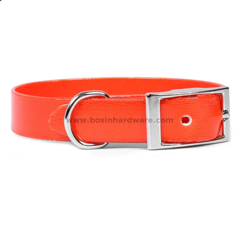 Easy To Clean PVC Coated Waterproof Pet Collar with Pin Buckle
