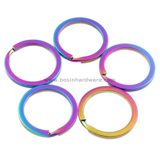 Rainbow Plated Key Ring Split Ring