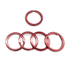 Shiny Red Plated Doll Toys Flat Split Rings