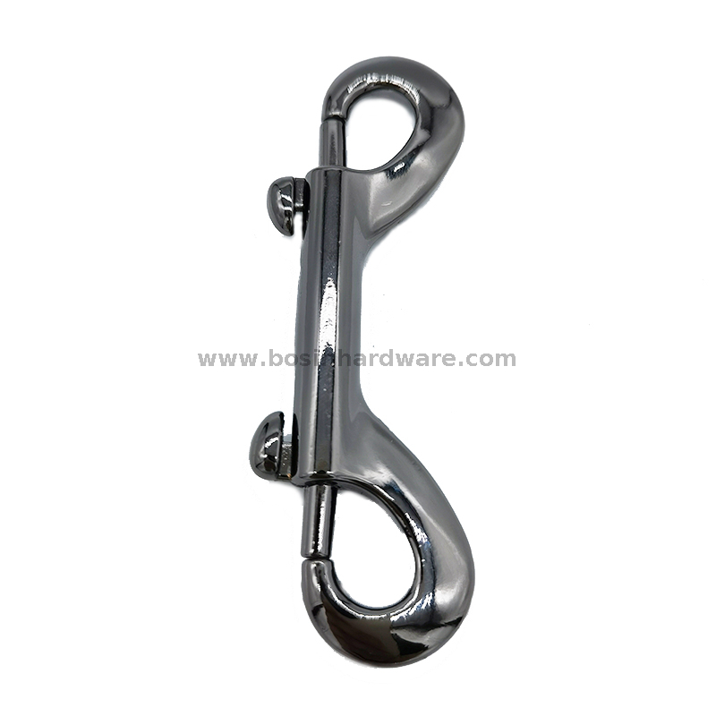 Shiny Gunmetal Double Ended Metal Snap Hook