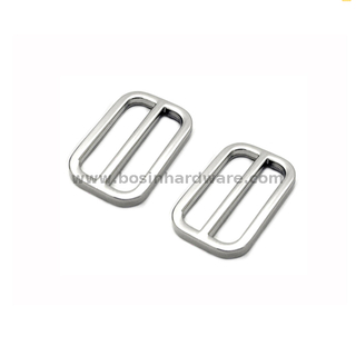 Quality Shiny Silver Flat Metal Adjuster Sliders Square Buckle