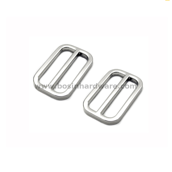 Quality Shiny Silver Flat Metal Adjuster Sliders Square Buckle