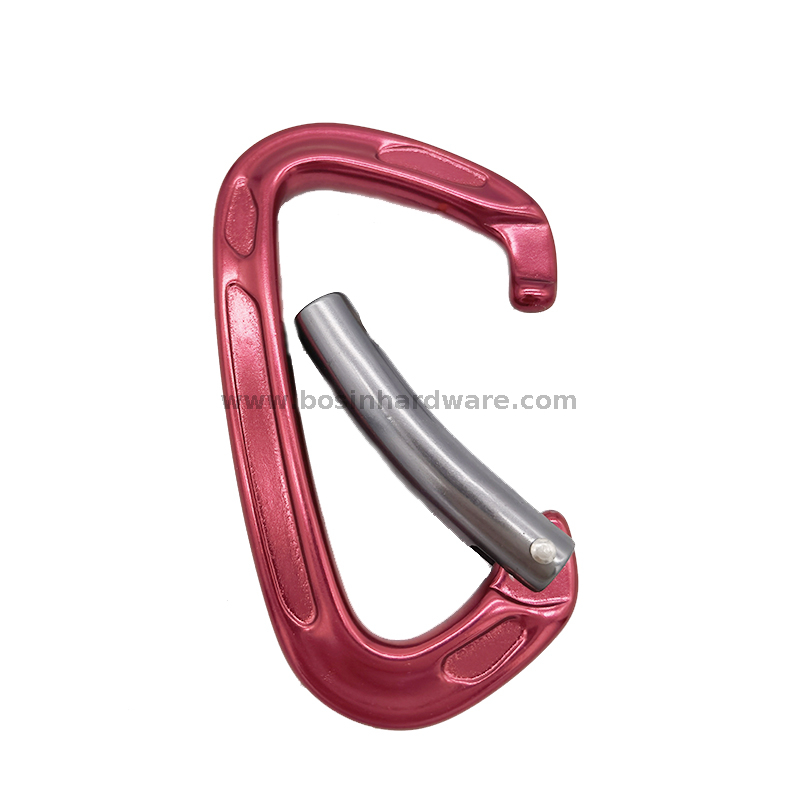 100mm Red Hot Forged Bent Gate Carabiner