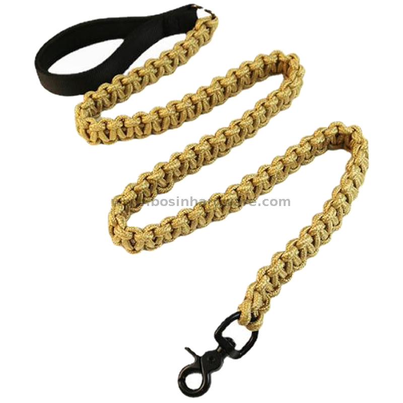  Durable Braided Paracord Tactical Dog Leash for Medium Large Dogs