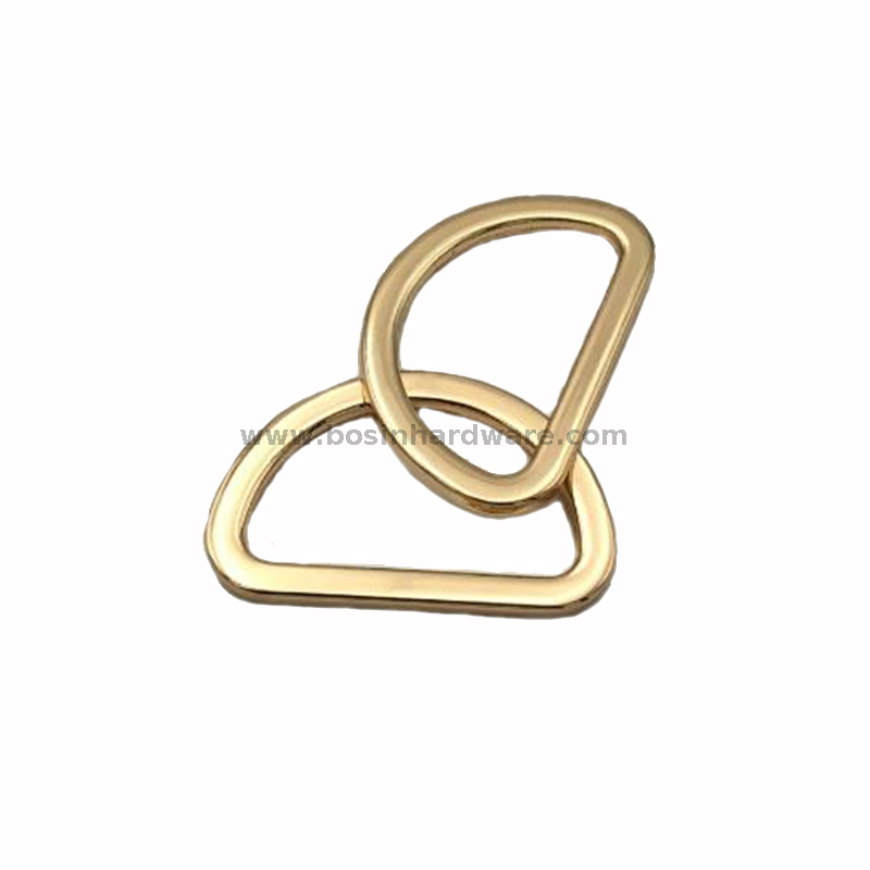  3/4 Inch Purse Findings Gold Flat Metal D-Ring Purse Findings 