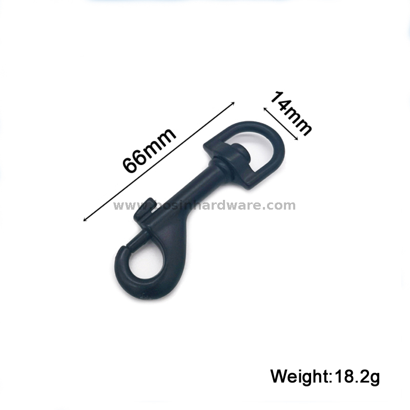 Black Plated Metal Bolt Snap Hook