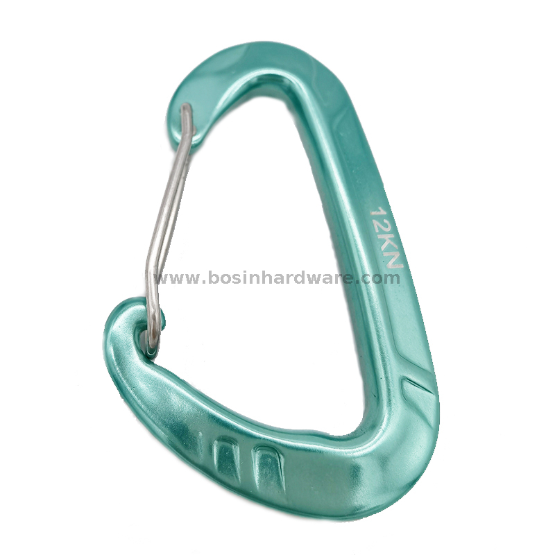 D-shape Easy Open Backpack Hanging Wire Gate Carabiner