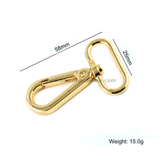  Polished Gold Metal Lobster Claw Clasp Hook for Lady's Handbag Lanyard