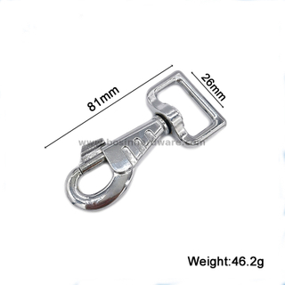 1" Spring Metal Pet Hooks with Swivel Eye 