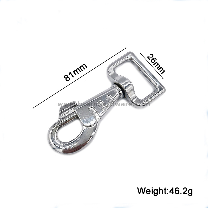 1" Spring Metal Pet Hooks with Swivel Eye 