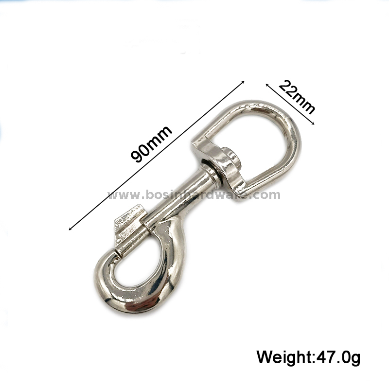 22mm Nickel Plated Hardware Snap Hook
