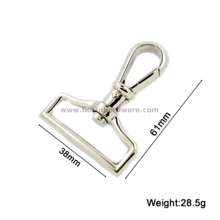 38mm Briefcase Accessories Metal Spring Lobster Clasp Swivel Hook