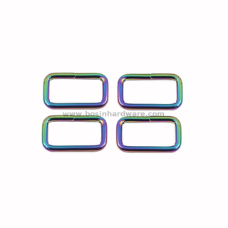 Rainbow DIY Handbag Strap Accessories Metal Rectangle Rings
