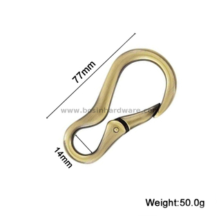 14mm Slap-up Brush Antique Brass Luggage Parts Metal Snaphooks