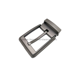  Matte Grey Pin Buckle Business Trouser Strap Leather Belts for Male