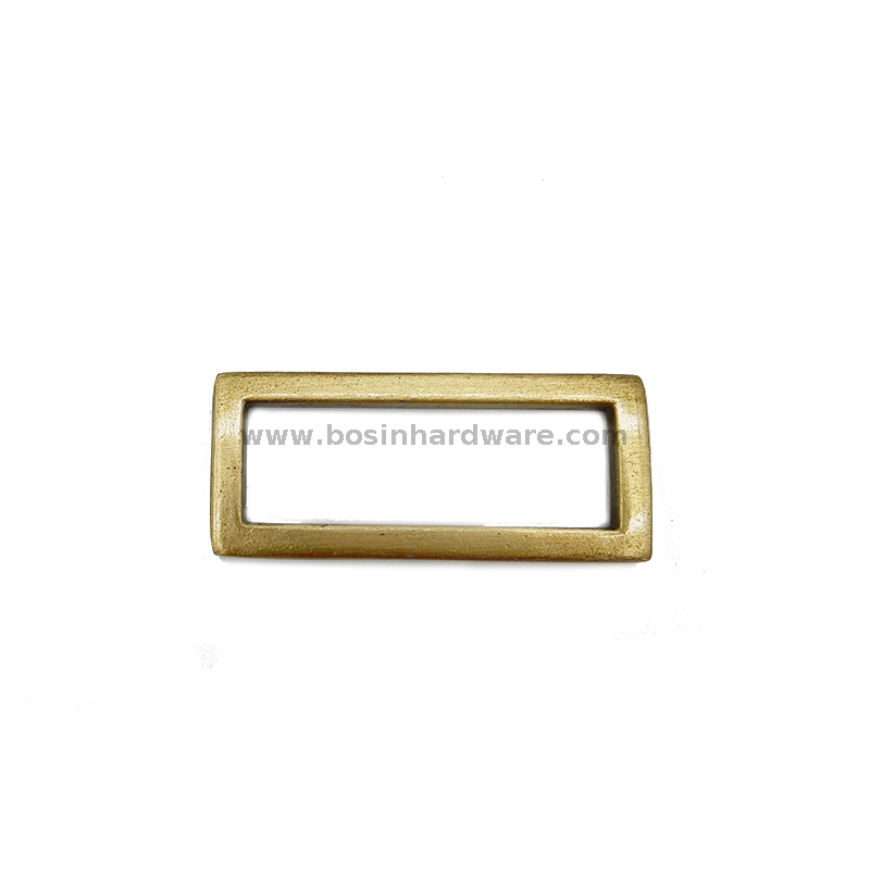Antique Brass Lady's Handbag Belt Rectangle Loop Rings