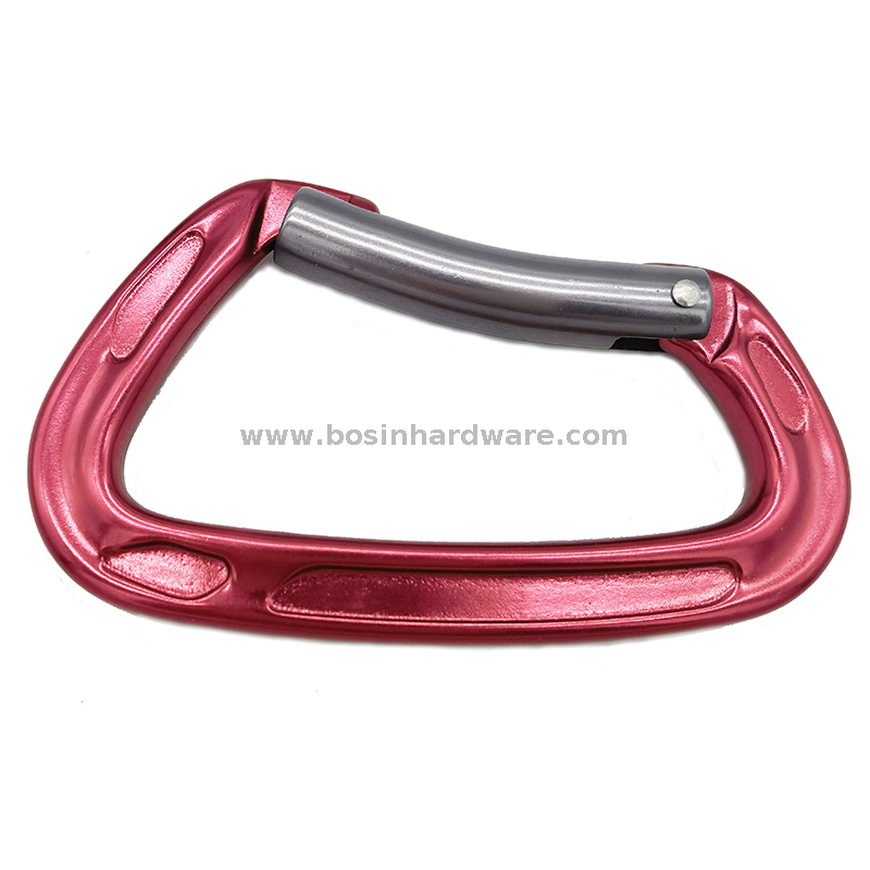 100mm Red Hot Forged Bent Gate Carabiner