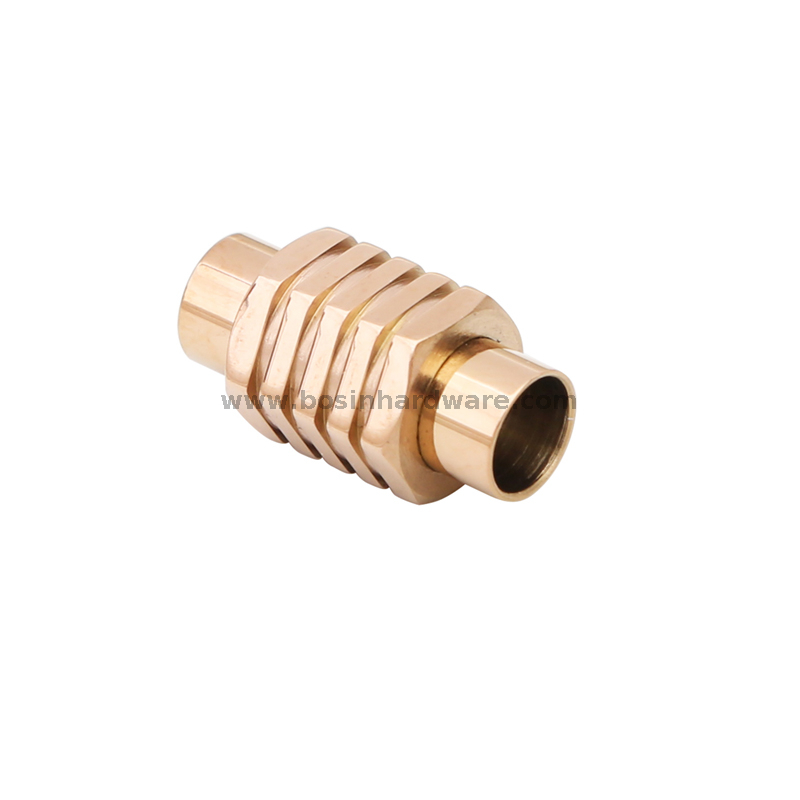 Rosegold Stainless Steel Magnetic Hexagonn Leather Clasps Blacelet Components