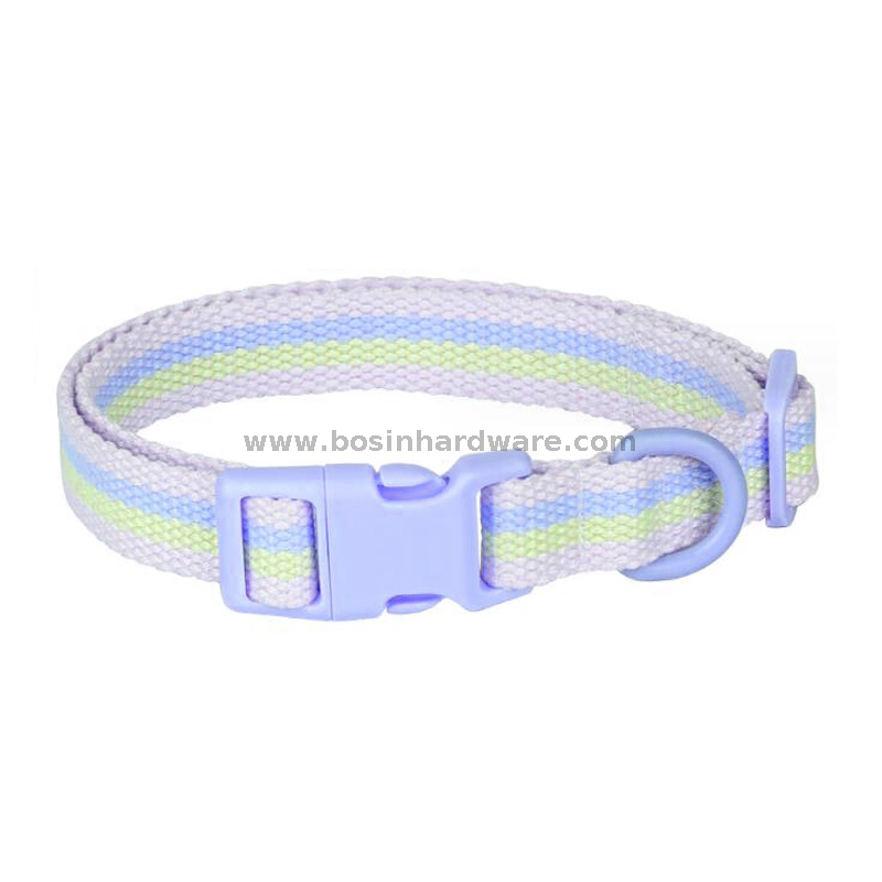 Fashion Three-color Stripe Adjustable Pet Collar