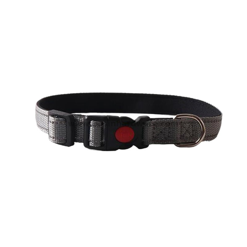 5/8 Inch Width Gray Quality Dog Collar for Small Medium Dog